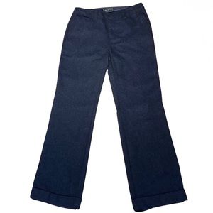 Eddie Bauer wool blend straight leg cuffed dress work pants in black charcoal 4